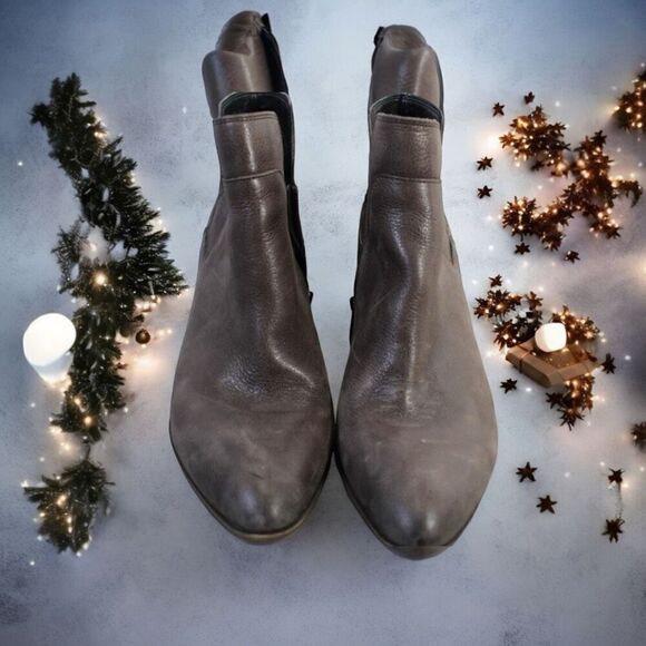 Franco Sarto Odessa Leather Zip Ankle Boots Womens Size 9 M - Picture 4 of 7